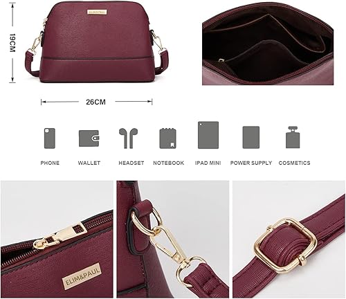 Miniatura 4 de Bolso de mano de moda para mujer, bolso de hombro, asa superior, juego de 4 piezas
