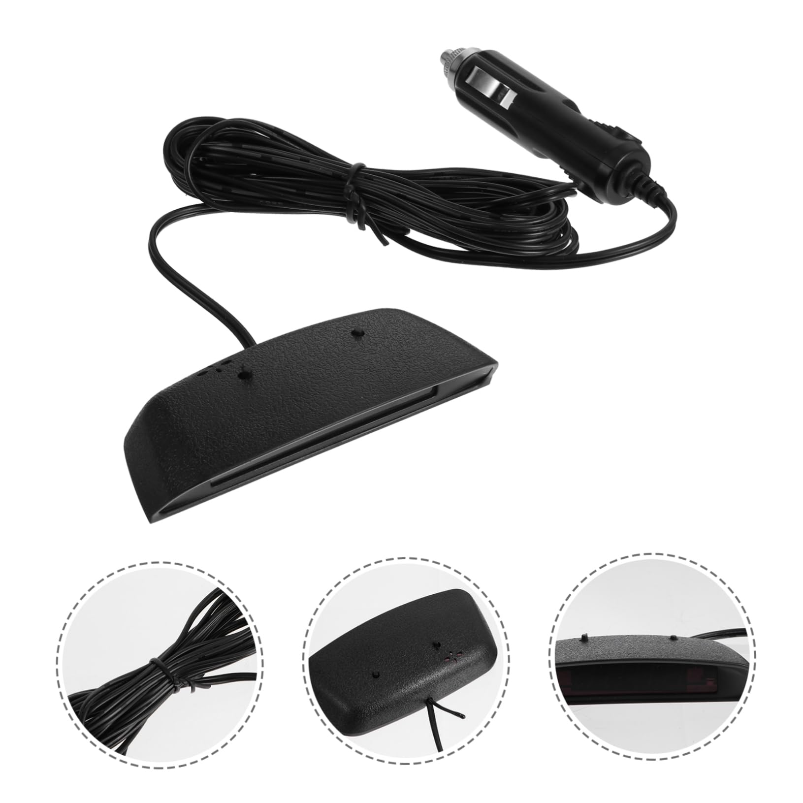 PartyKindom 2piezas Reloj Electrónico De Coche Termómetro y Voltímetro Pantalla Led Brillante Función De Corrección De Temperatura Accesorio Práctico Para Salpicadero Automotriz