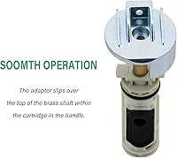 Vista 8 de Cartucho de repuesto 1222 con kit de adaptador de mango 116653 para Moen, compatible con un grifo Hanlde Posi Temp