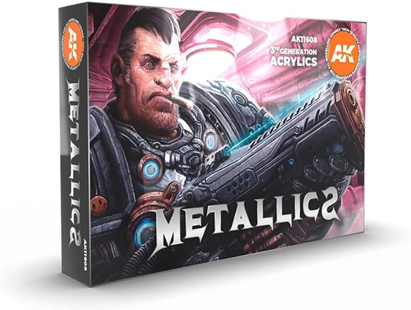 Metallics Set - Plastic Model Building Paints and Accessories # 11608