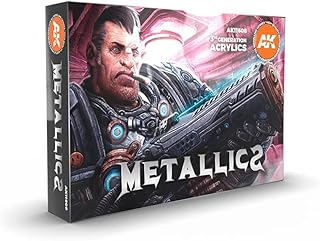 AK Interactive Metallics Set - Plastic Model Building Paints and Accessories # 11608