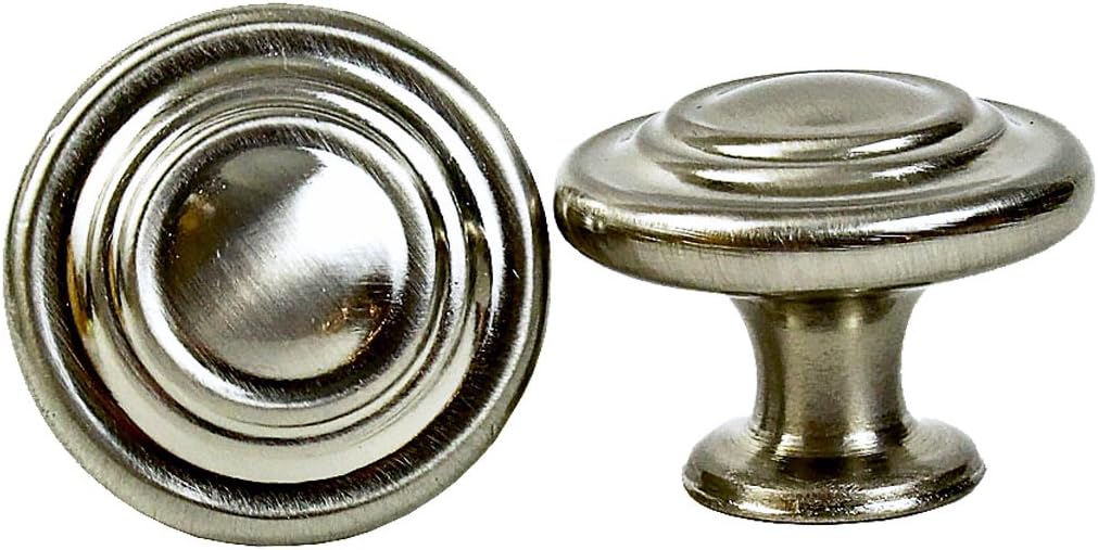 Cabinet Knobs 10 Pack - Oil Rubbed Bronze Traditional Classic Round Raised Panel Kitchen Cabinet Handles Bath Drawer Pulls Kitchen Cabinet Hardware - Solid Zinc