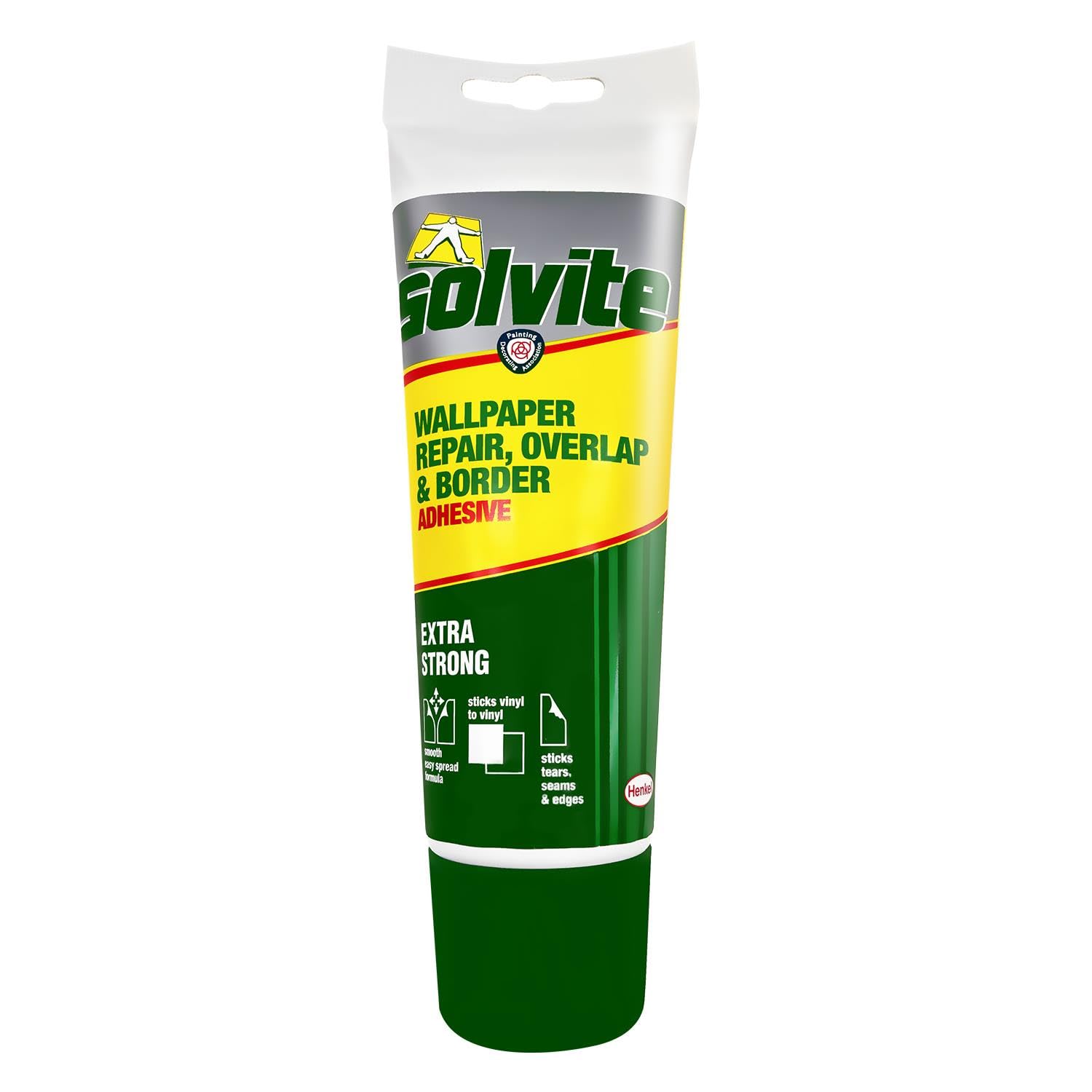 Solvite SLV1574677 Overlap & Border Adhesive Tube – Ready-to-Use Wallpaper Border & Seam Glue, Extra Strong Edge Bonding Adhesive, Precision Applicator Tube for Repairs & Finishing