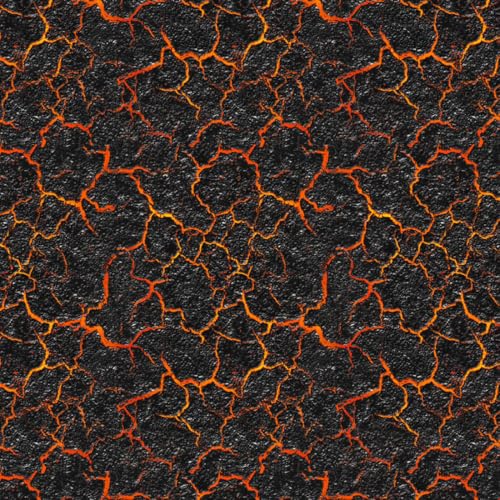 Papel pintado autoadhesivo Steinopti, 44 x 500 cm, negro y naranja, papel pintado volcánico con roca fundida, papel pintado adhesivo para muebles, para baño, salón, dormitorio, cocina