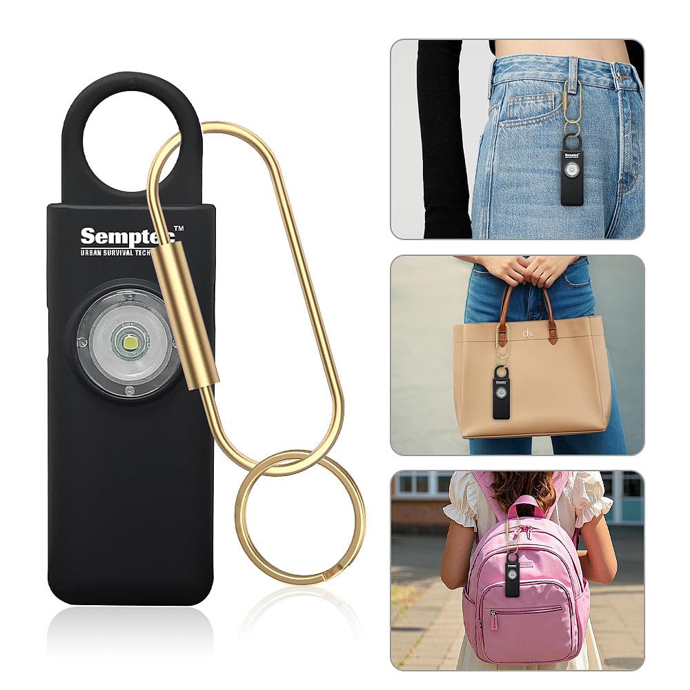 Semptec Urban Survival Technology Reisealarm: 4er-Set Selbstverteidigungs-Schlüsselanhänger, 130 dB, Taschenlampe (Alarmanlagen für unterwegs, Selbstverteidigungsalarme, Selbstverteidigung)