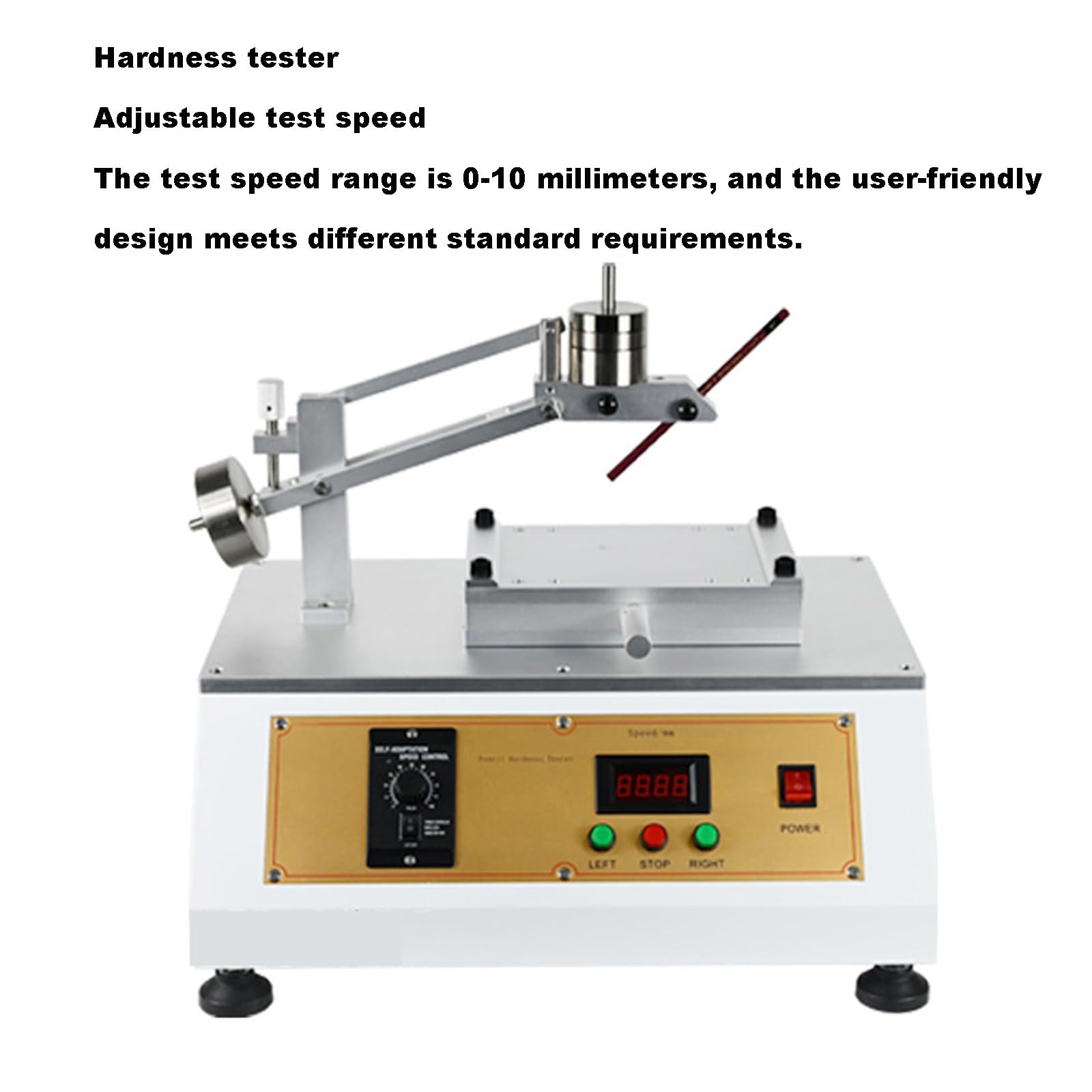 Elektrischer Bleistift-Härteprüfer, Beschichtungshärteprüfgerät, einstellbar, 120 mm Verfahrweg, für Labore/Industrie