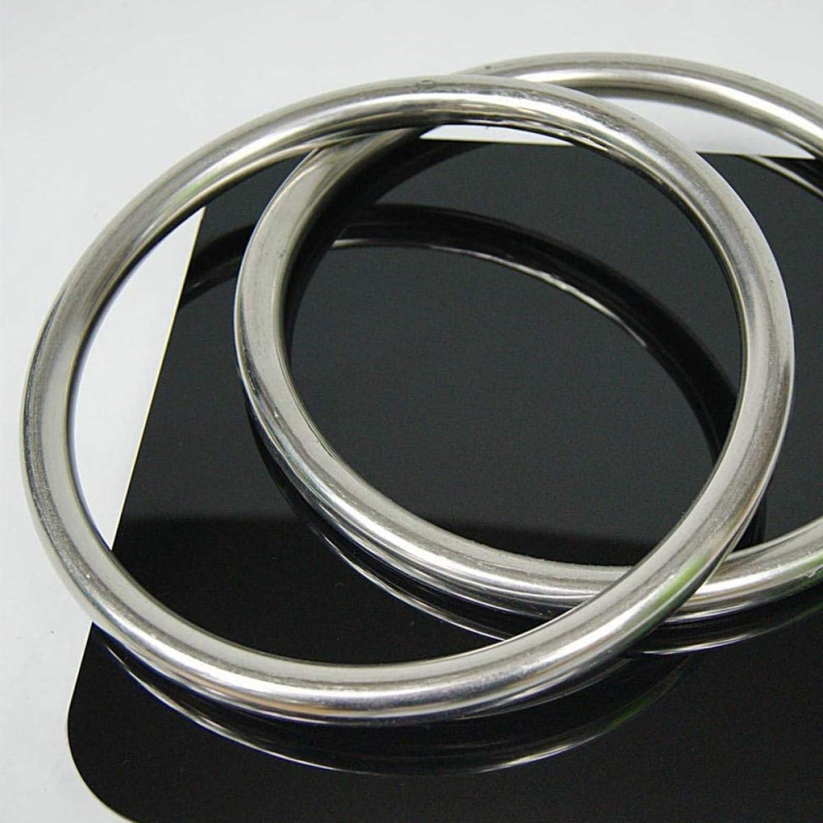 Operitacx Verstellbare Ringe Silber aus Edelstahl Robuster Armtrainingsring zum Krafttraining im Sommer Strapazierfähiger Edelstahlkreis für Männer und Griffverstärker