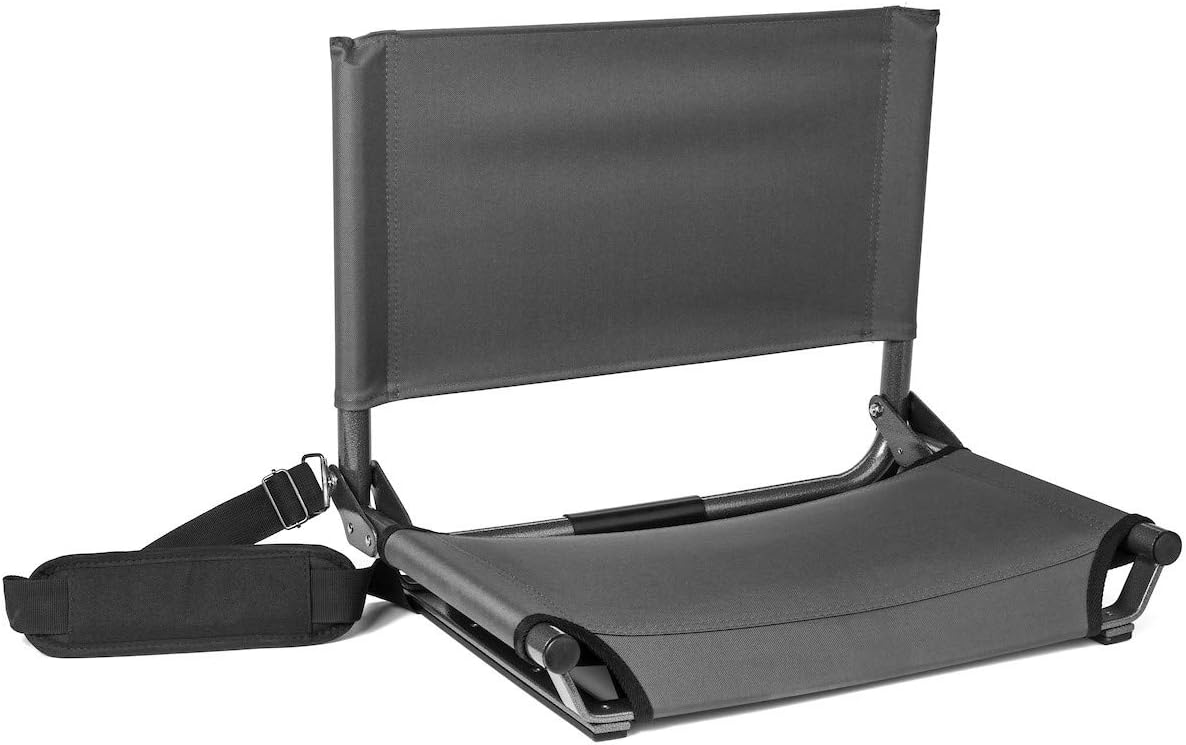 Lightweight Stadium Seat for Bleachers, Outdoor Events, and Sport Games - Includes Stabilizing Bleacher Hook