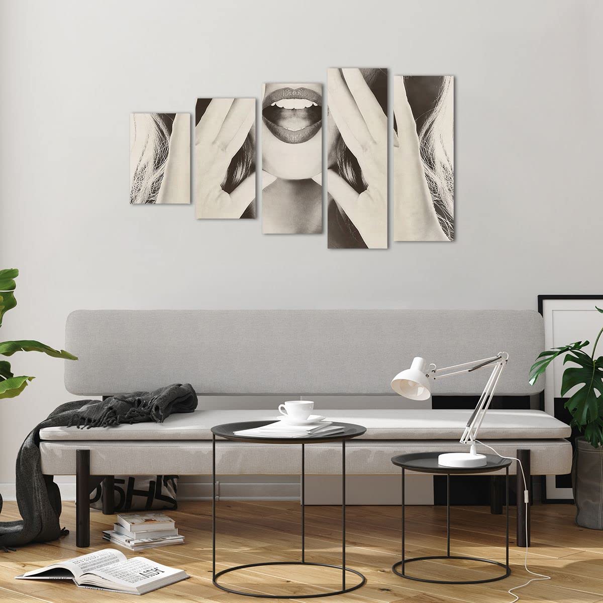 Affiche Poster 40x50cm Tableaux Image Photo Boho Femme Bouche Wall Art
