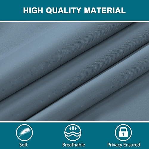 Miniatura 2 de Turquoize - Cortinas para puerta de ventana con aislamiento térmico, cortina opaca para puerta francesa, bolsillo para cortinero, 26x68 pulgadas