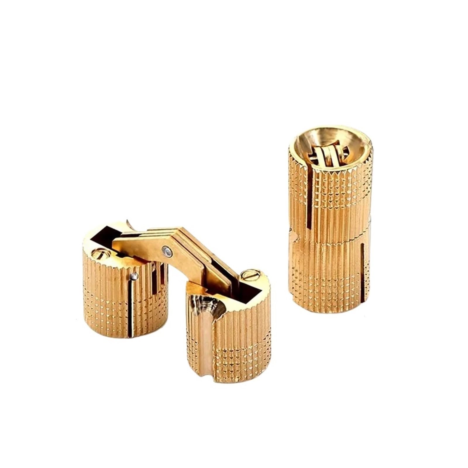 Kdhcvkz 10Mm Gold 1Pcs 8-18Mm Brass Hinges Concealed Barrel Hinge Door(10Mm Gold)