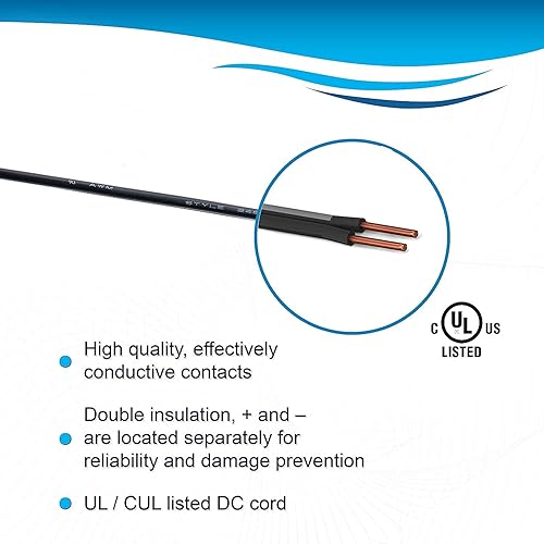 Miniatura 7 de HQRP Adaptador de CA compatible con American Weigh AMW-13 AMW-1000 AMW-2000 AMW-500i Báscula de banco, Weighmax 2822-75LB Cable de alimentación de