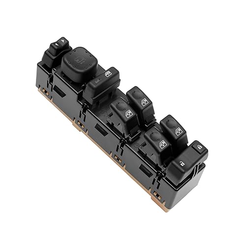 Master - Interruptor de ventana eléctrica para puerta delantera del lado del conductor con interruptor de espejo y módulo. Reemplazo para Chevy, GMC
