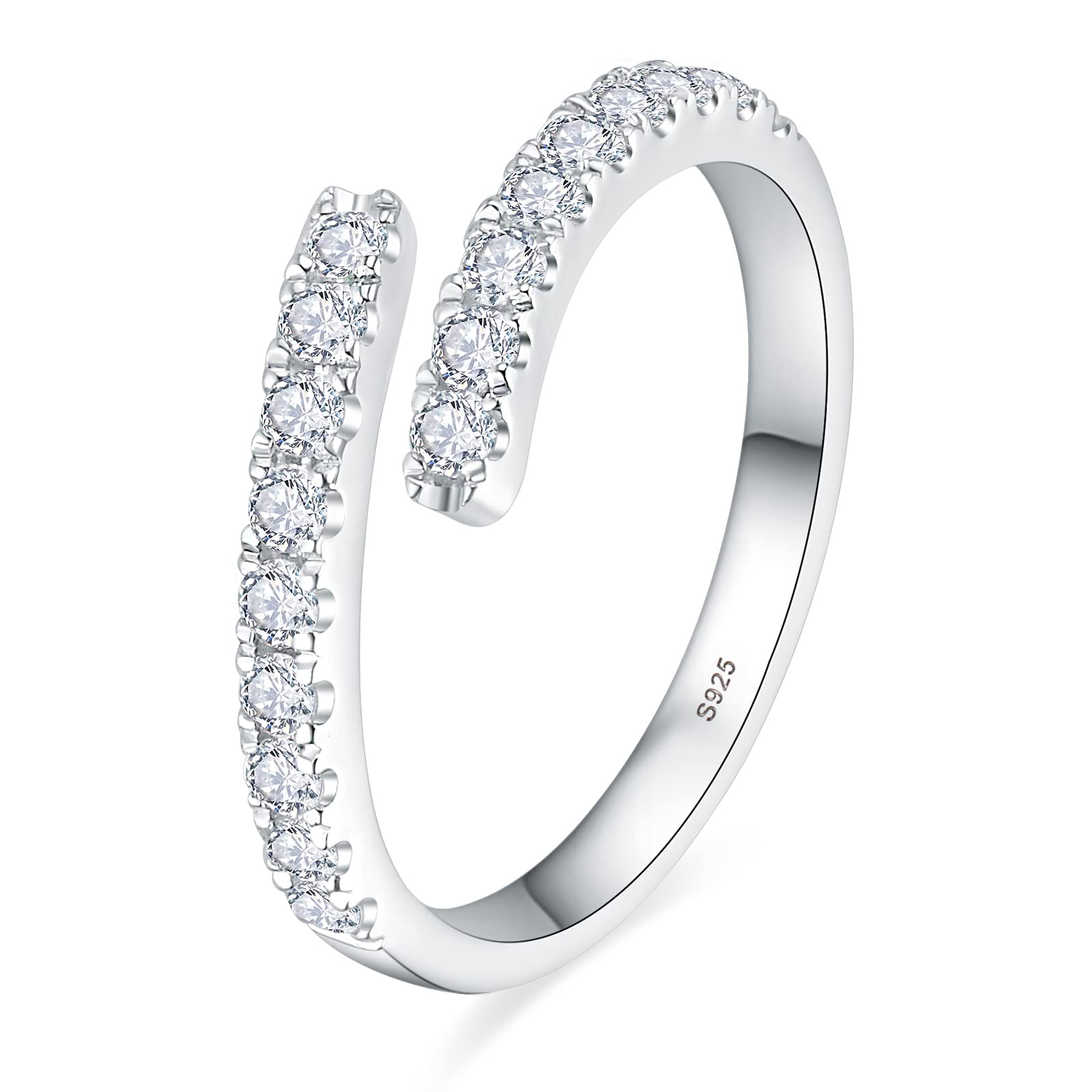 Moissanite Open Twist Eternity Band
