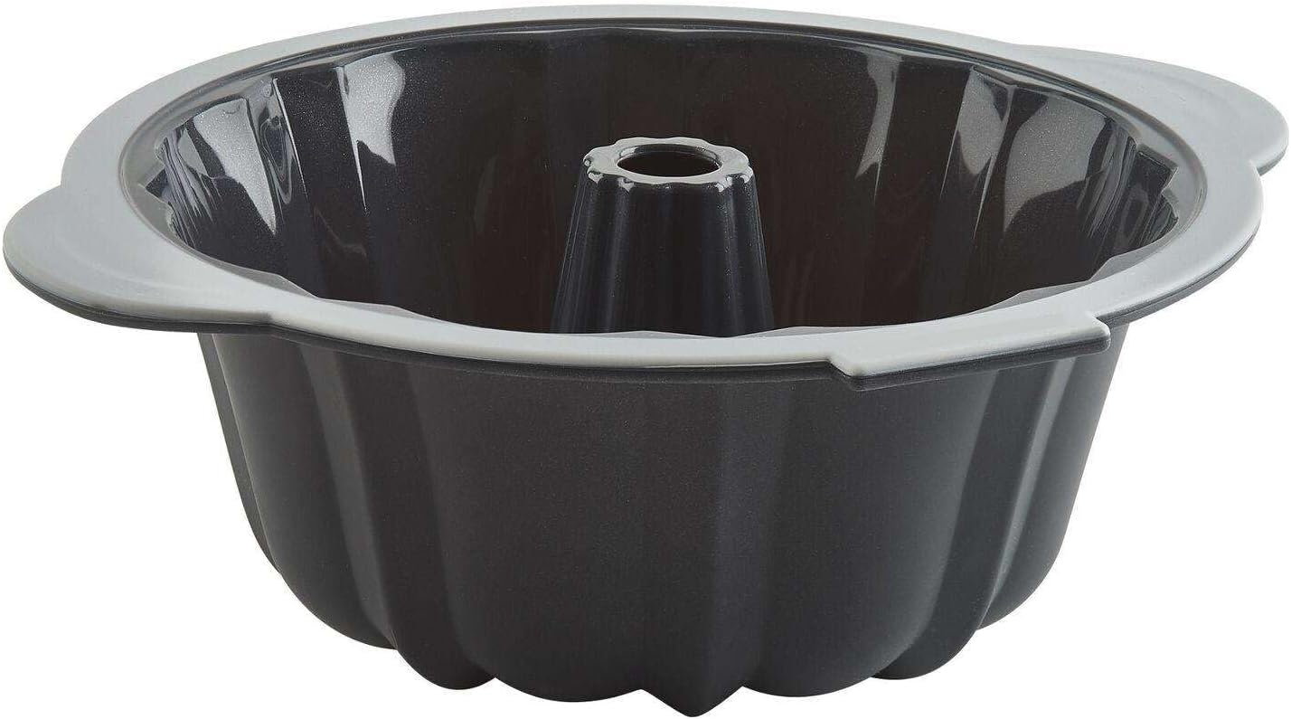 LKOP Fluted Cake Pan Grey Cake pans Baking supplies Baking pan Nonstick pan Muffin pan Cake pan Baking set Mini cake pans Nonstick pan set Cake pans Cake board Pan bakeware Baking pan set Small