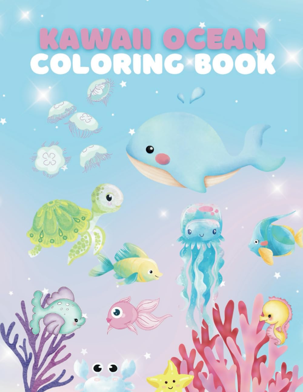 Kawaii Ocean Coloring Book