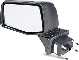 USSBAYE Side Mirror Compatible with 2019-2025 Chevy Silverado 1500/1500LTD WT View Mirror Textured Black - GM1320582 84823215 (0 Pins & Left Driver Side)