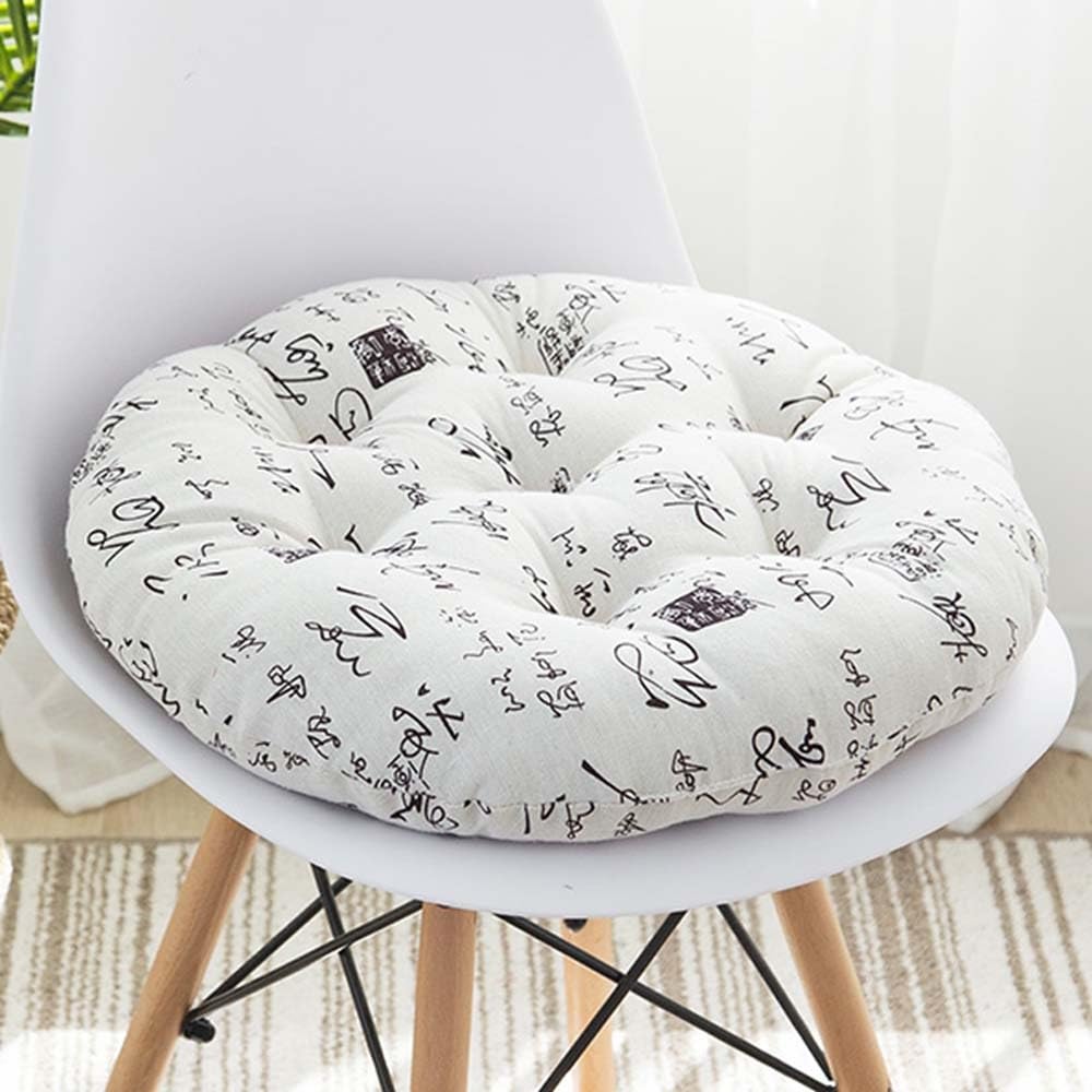 Hoowarm Chair Cushions Round Indoor Outdoor Chair Cushions 40×40/45x45/50x50cm Chair Cushions Indoor Outdoor Seat Cushions for Dining Chairs Kitchen Garden Patio Office(M,50x50cm/19x19in)