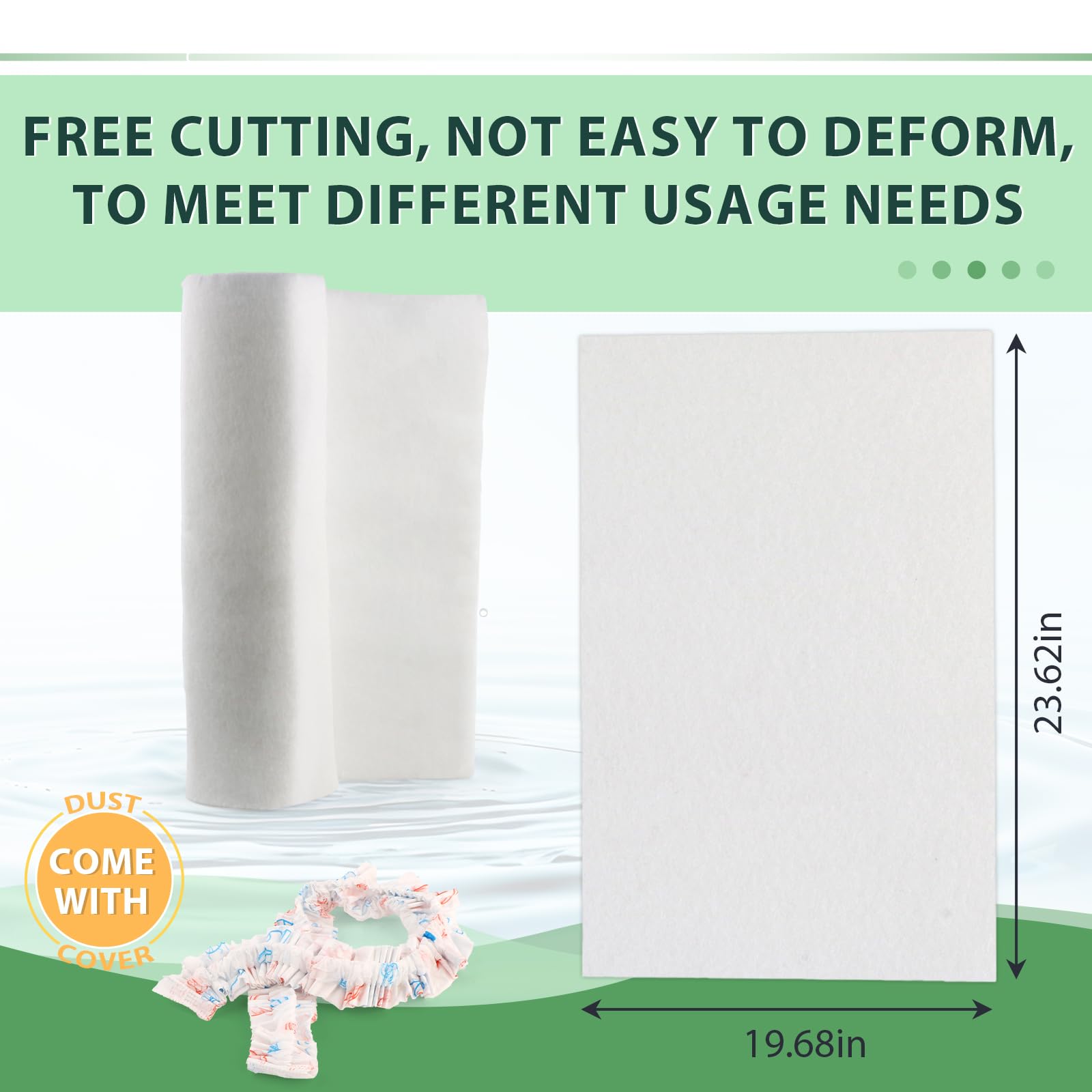 Filtermatte Aus PET 50x120 Cm – Zuschneidbar, Wiederverwendbar, Für Aquarium, Lüftung, Klimaanlagen
