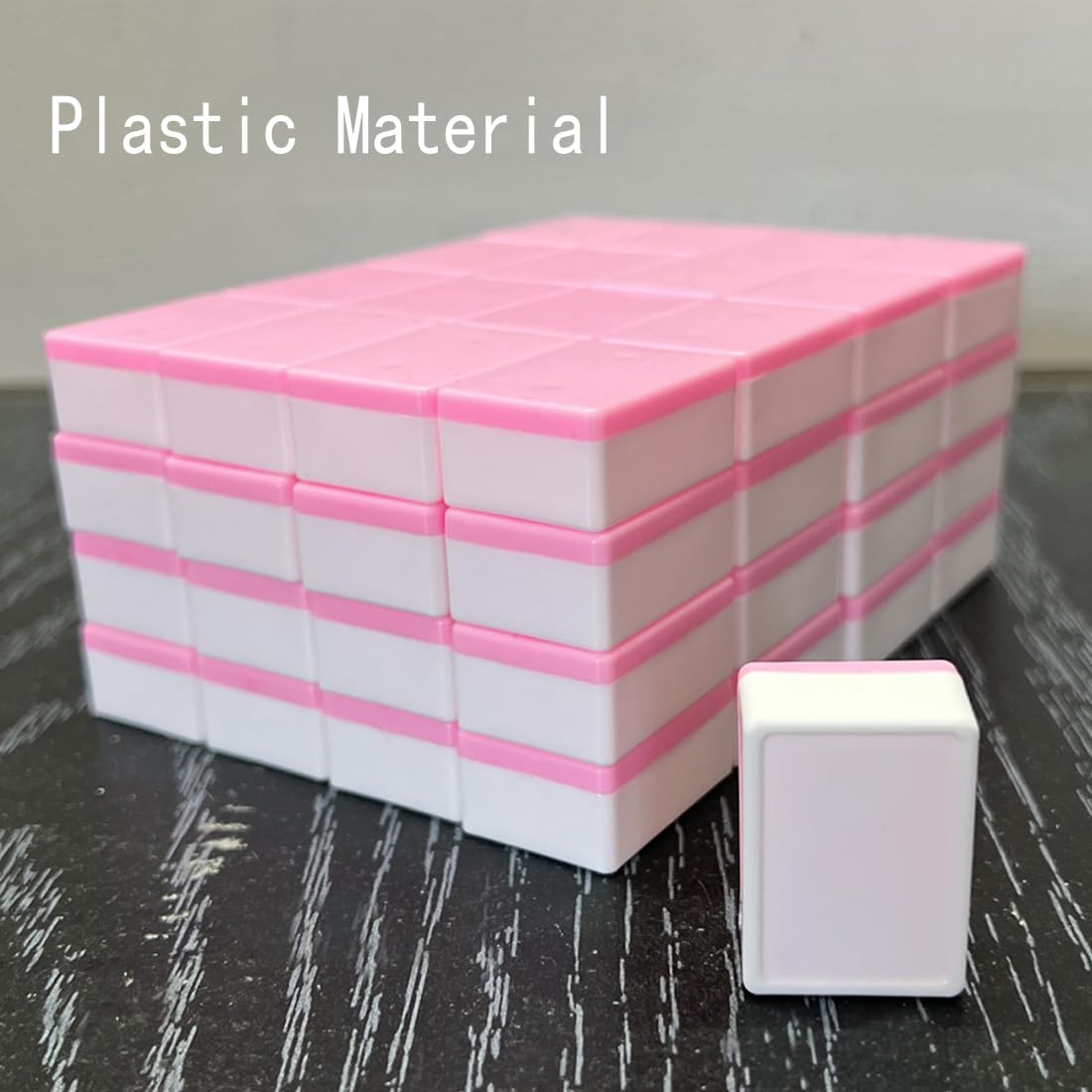 Confezione semplice,65 Blocchi 30mm Seaside Escape Game in Stile Mahjong,Gioco Seaside Escape Fuga da Tavolo,per Bambini,in ABS Plastico,Gioco di Fuga,con DIY Adesivi in PVC-Tre adesivi extra (Rosa)