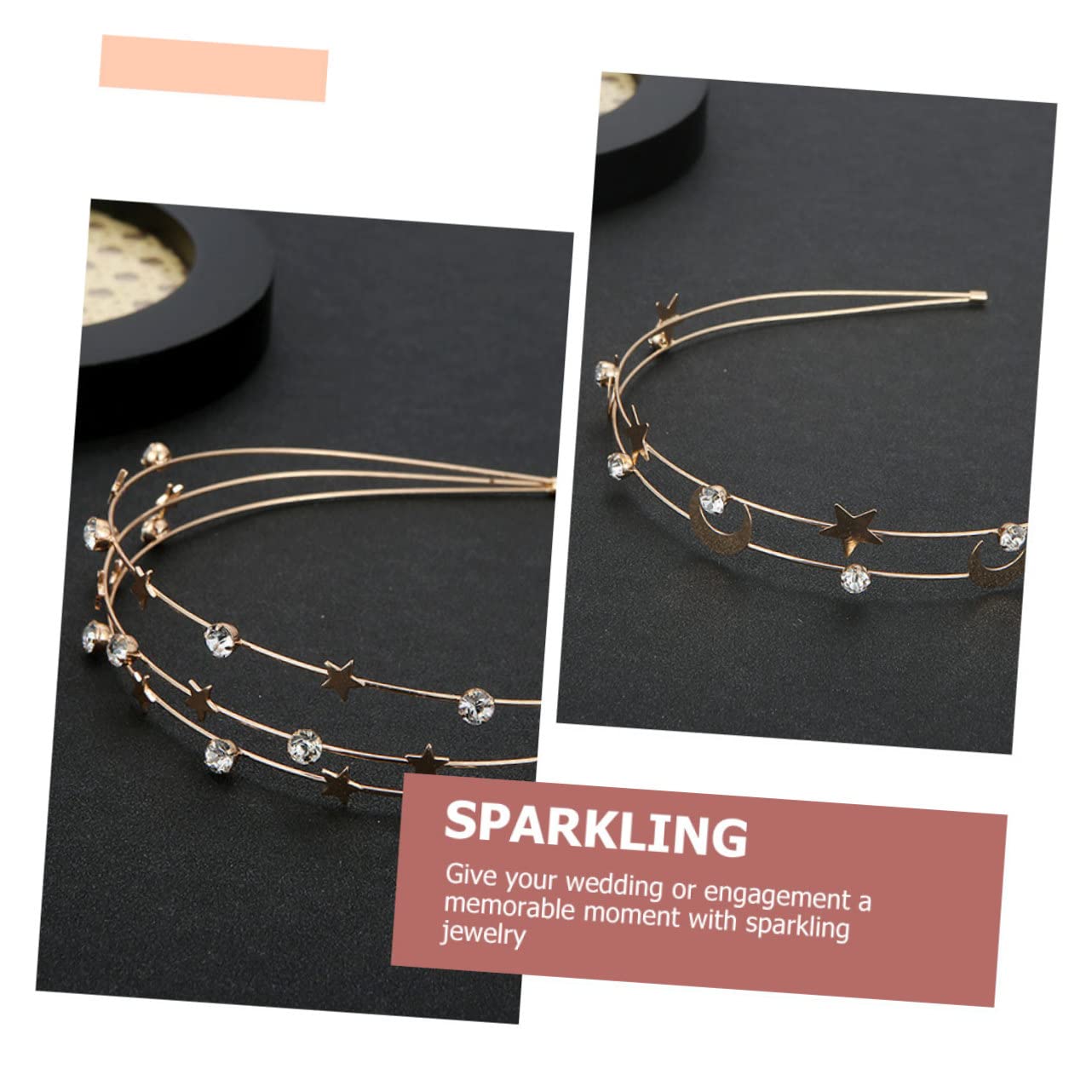 minkissy 15pezzi Fasce Per Multi- Con Stelle e e Cristallo Accessori Eleganti Per Donne e Ragazze Per Cerimonie e Feste