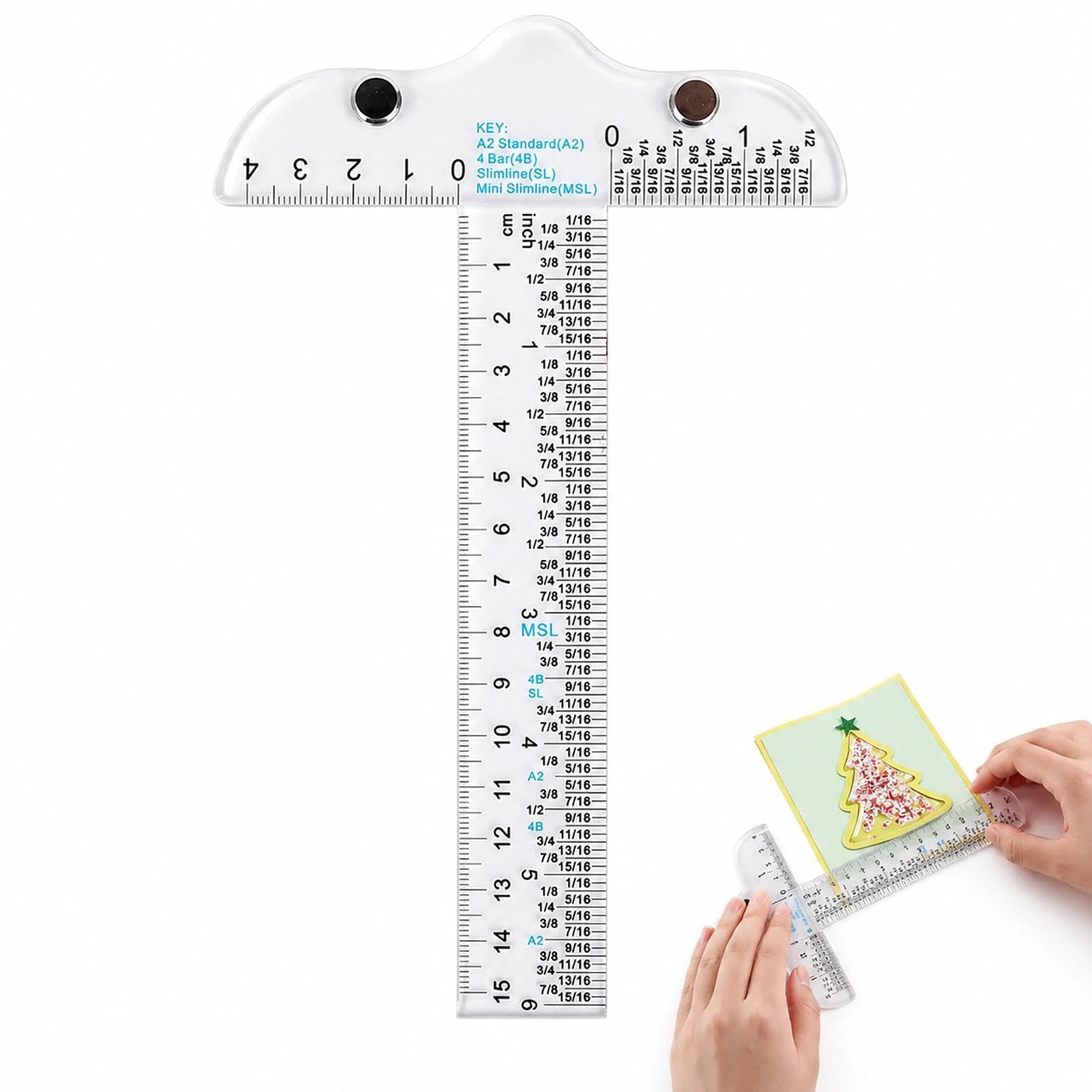 6 Inch Acrylic Clear T-Square, 1 Pack - Transparent T Ruler for Crafting, Drafting & Layout Work