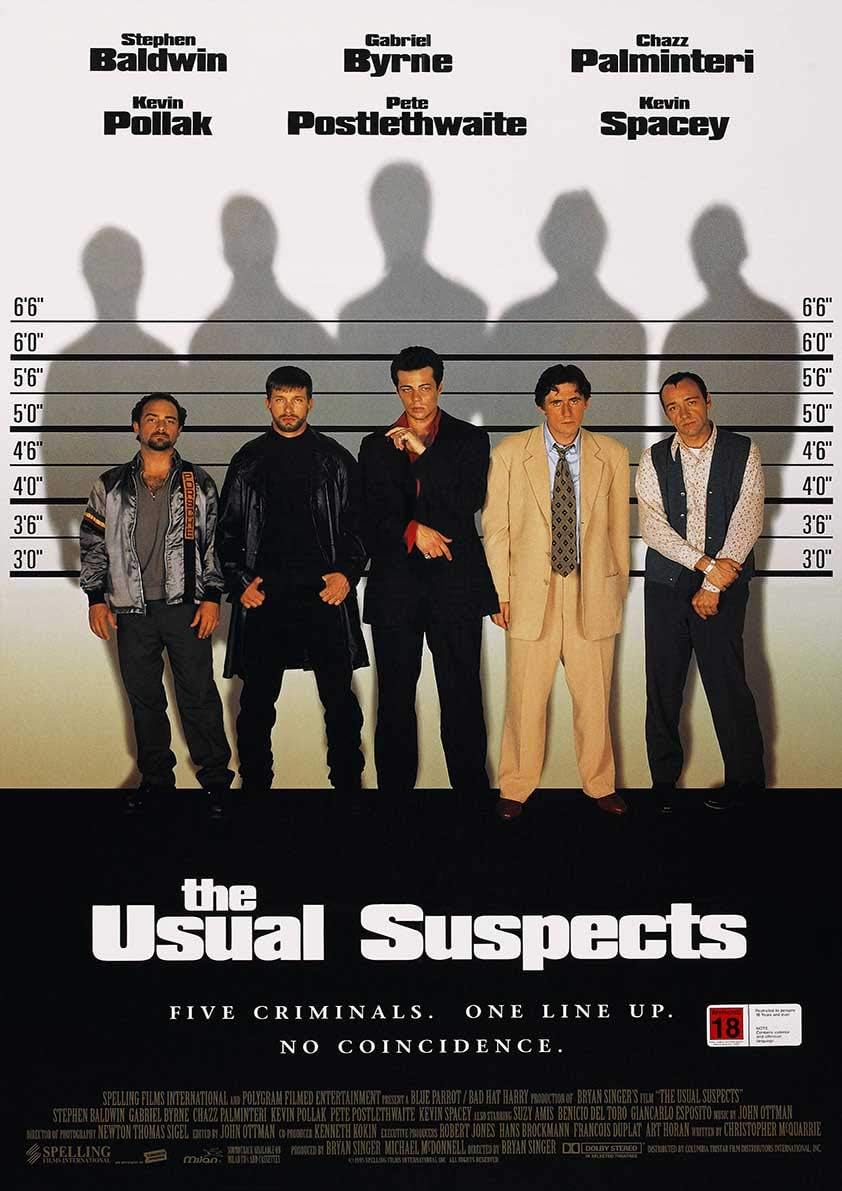 Poster Film Usual Suspects - Affiche Cinéma Classique - Format A0