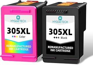 Hyggetech Remanufactured 305XL Ink Cartridges for HP 305 XL 305XL Compatible with HP Envy 6032 6020e 6430e 6432e 6420e 6030 6010 6420, DeskJet 4120e 2720 2720e 2721e 2710 Printer, 1Black 1Tri-Colour