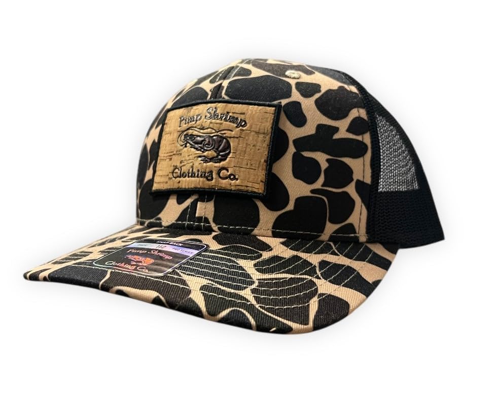 Pimp Shrimp Clothing Co. Hat - Old School Camo Trucker