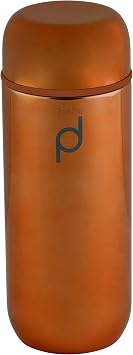 Drink Pod Reusable Capsule Drink Flask with Vacuum Walled Stainless Steel Body, Metallic Copper Finish, 200ml