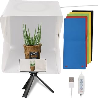 Kit de caixa de luz profissional para mini fotografia Kit de luz LED portátil dobrável com fundos coloridos para filmagem de vídeos Relógios de joias para fotografia de perfumes