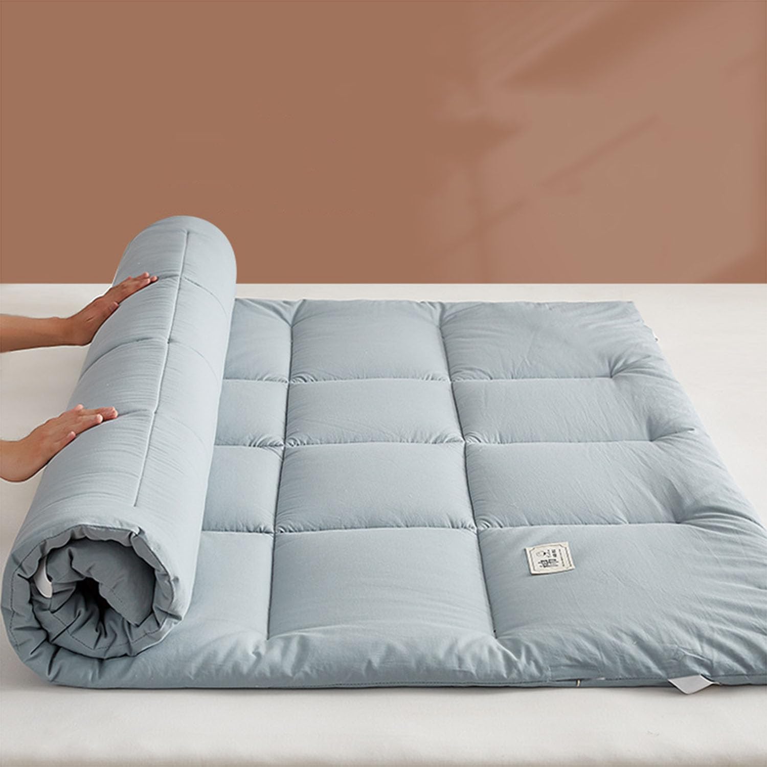 GTHTUHFD Japanese Double Futon Folding Mattress Soft Camping Floor Mat Non Slip Cotton Pad For Home & Dorm Breathable & Table Portable Mattress For Sp And Relaxat,10-180X200cm