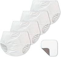 Vista 1 de EZ Moms Paquete de 4 fundas de pañales suaves para niñas pequeñas, pantalones de goma portátiles reutilizables para niños pequeños, fundas de ropa
