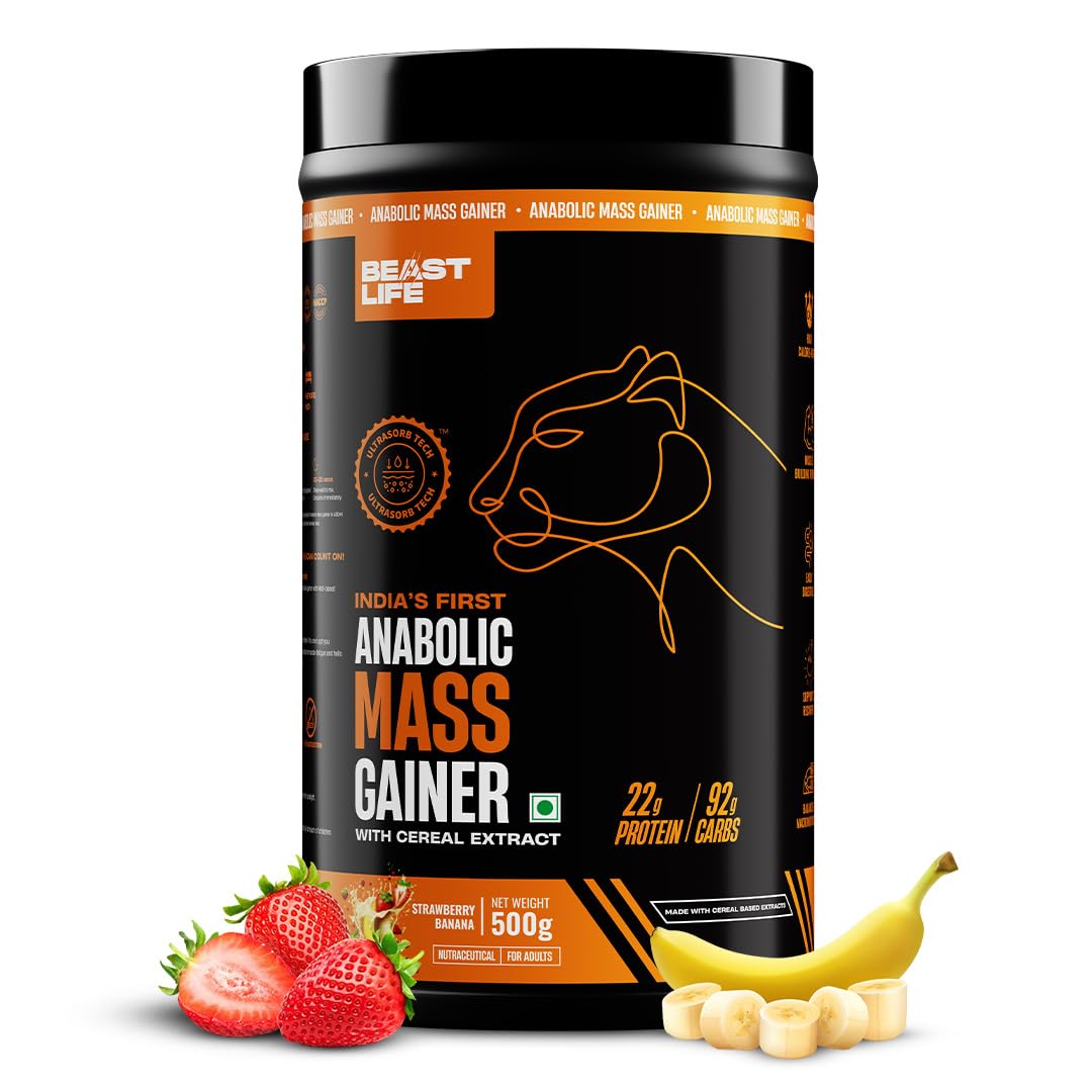 BeastLife High Protein Mass/Weight Gainer | 2.5 KG | Belgian Chocolate | NABL LAB Tested | For Muscle Gain & Fast Growth | Cereal-Based Formula, No Maltodextrin | India's #1 Cereal Based Bulk Gainer — Amazon image 12