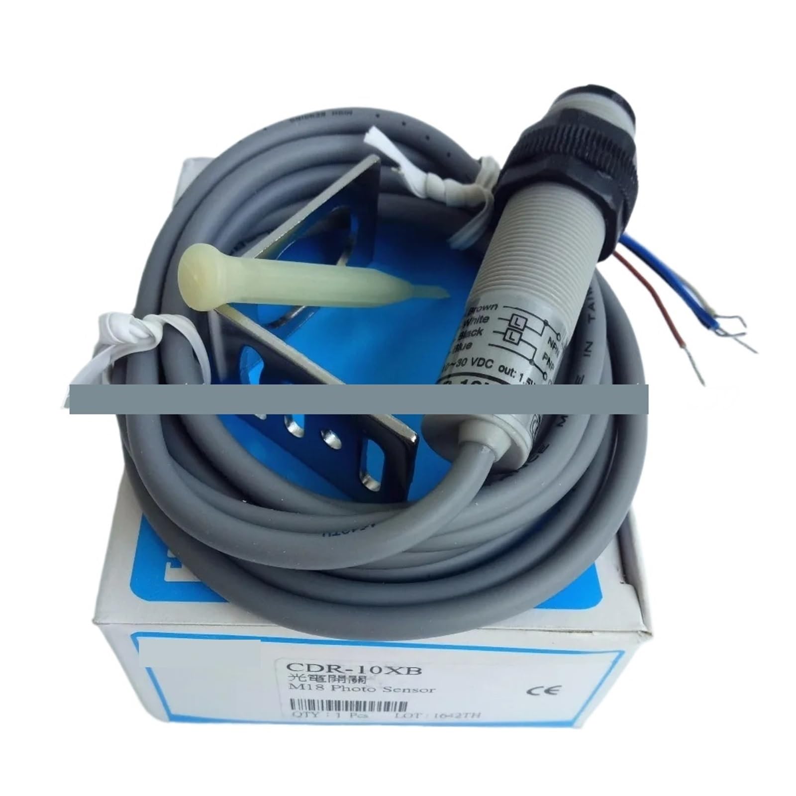 JJKKOZVQF 1PC CDR-10XB M18 NC PHOTO SENSOR 10-30 VDC
