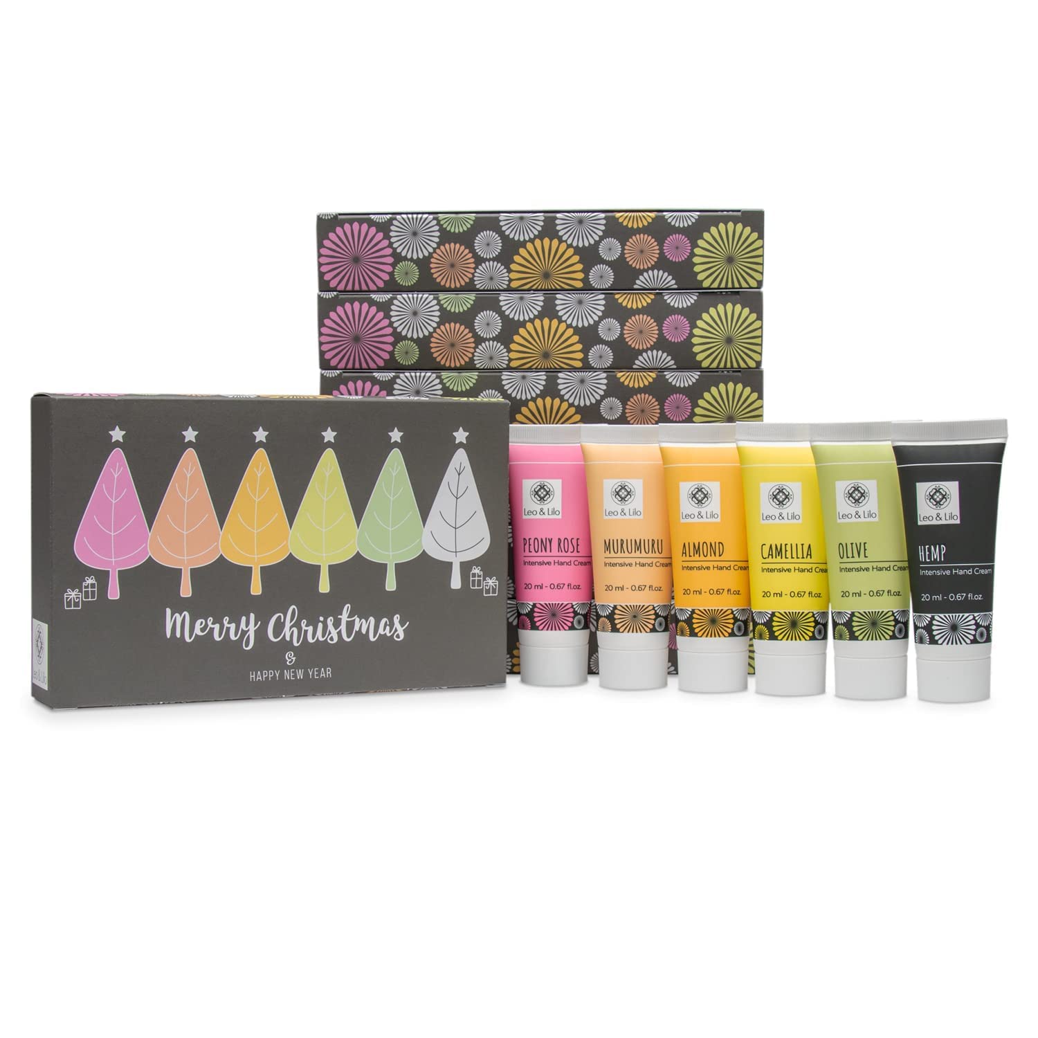 Leo & Lilo Handcreme Geschenkset Merry Christmas – 6x Mini Handcremes 20 Ml, Einzeln Verpackt