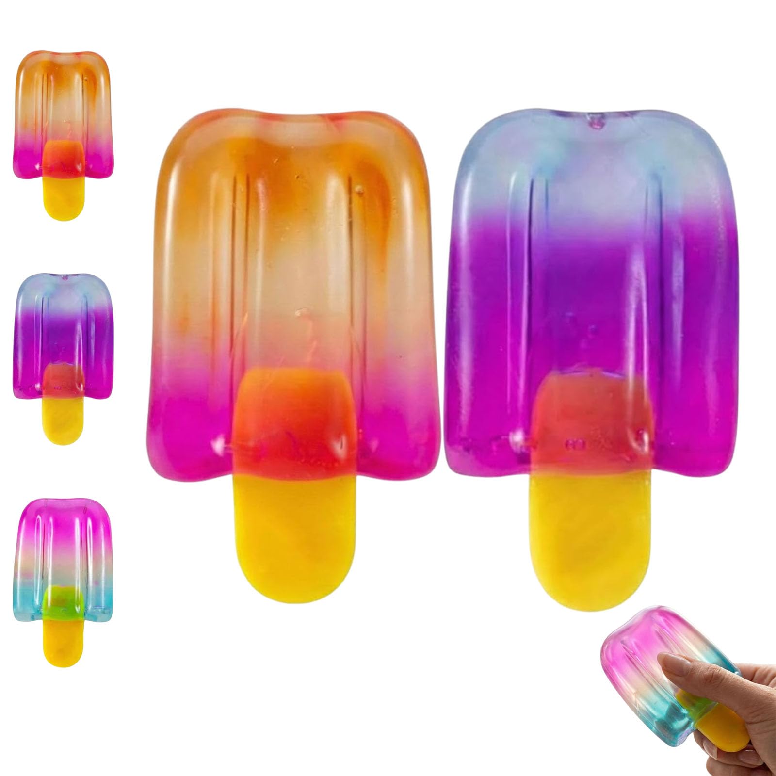 GFJryET Stress-relief toys, Ice Cream Squeeze Squishy,New Fidgets Toy Stress Sensory Relief(#A+#b)