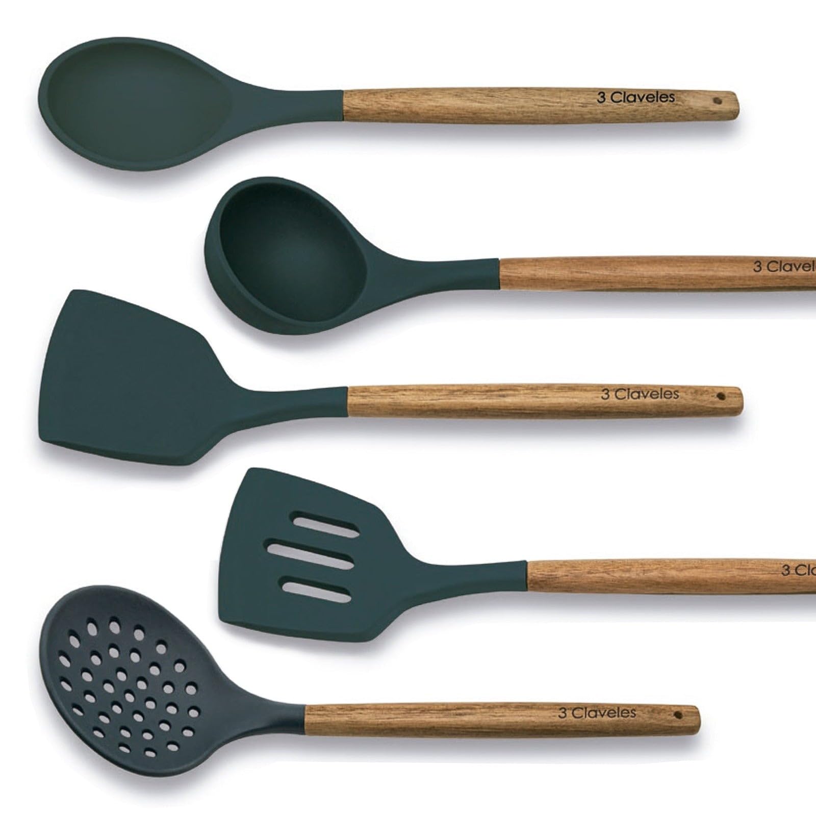 3 Claveles Łyżka do zupy, drewno, 32 cm