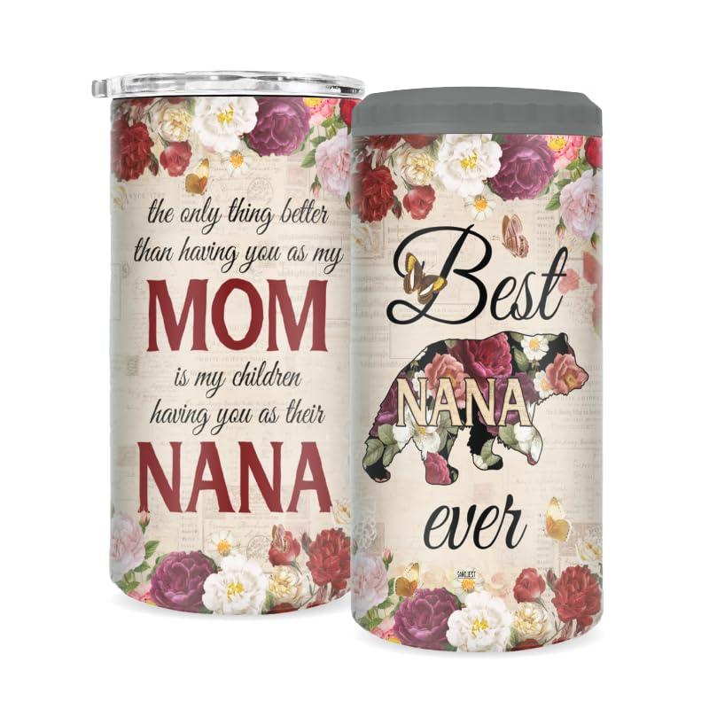Amazon.com | SANDJEST Best Nana Ever Tumbler - 12oz 4-in-1 Design