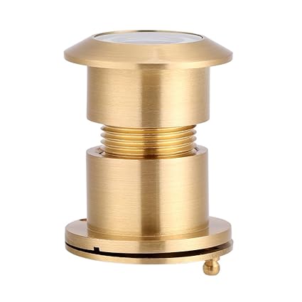 Door Viewer Peephole with Heavy Duty Rotating Privacy Coverfor Door Thickness 35-60mm, 28mm Wide Anti-Theft, Safety for Home,Office, Hotel (Gold)