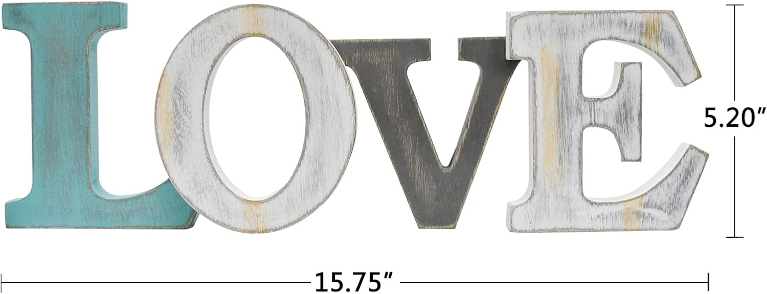 Rustic Wood Home Sign Decor, Decorative Block Word Sign Home Letters Sign, Hanging Wooden Home Cutout Word Sign Wall Decor Home Wall Decoration Love - Image 6