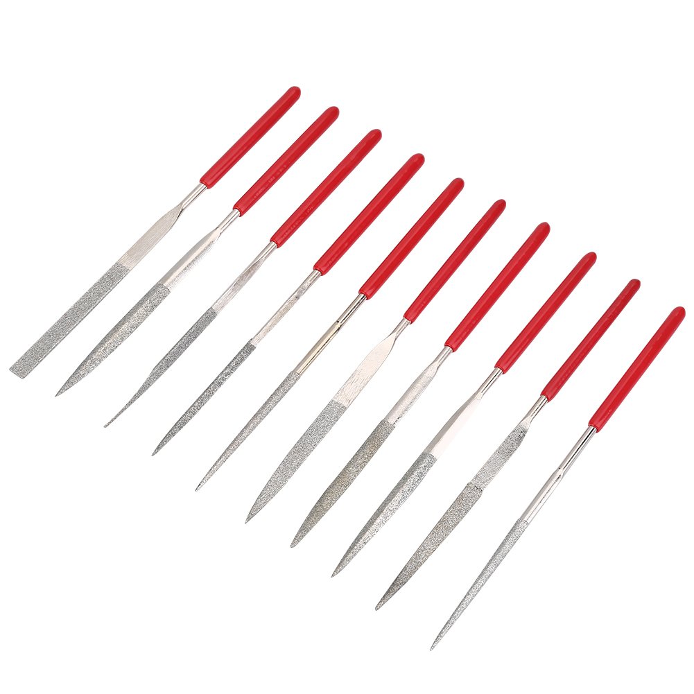 Cryfokt Guitar Bridge Saddle Nut Files, Guitar Nut Files, Stainless Steel High Strength Sturdy for Guitar Lovers Home