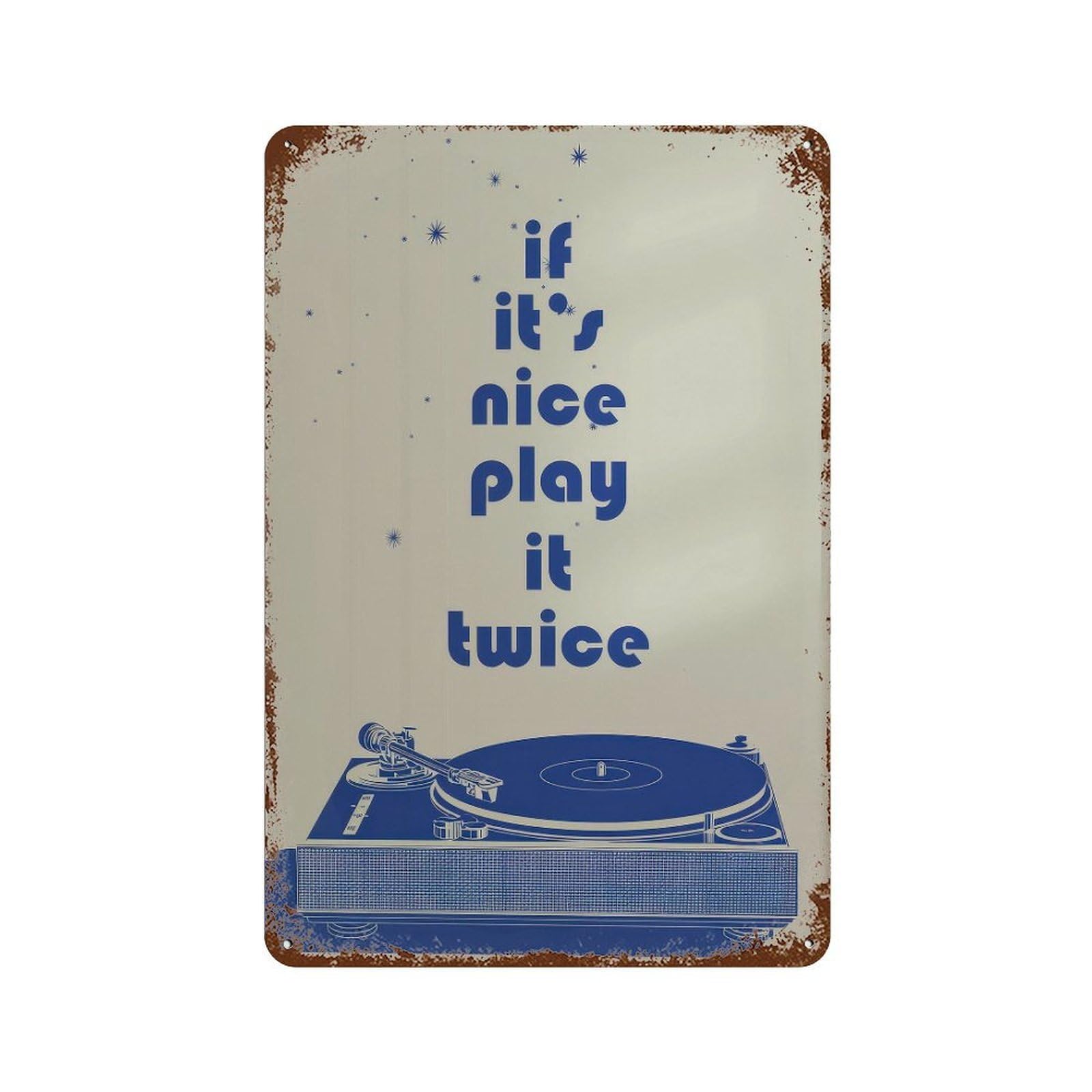 xiaoxiaoshen Turntable And Quote. Y2k Indie Wall Decor Art Metal Tin Poster Modern Home Decor Art Home Bar Shop Decorations Vintage Sign 30x20cm