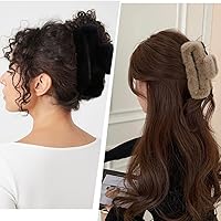 Vista 25 de AHONEY Pinzas para el cabello de 5 pulgadas rosadas, pinzas de garra extra grandes, pinzas grandes para cabello largo y grueso, pinzas XL gigantes