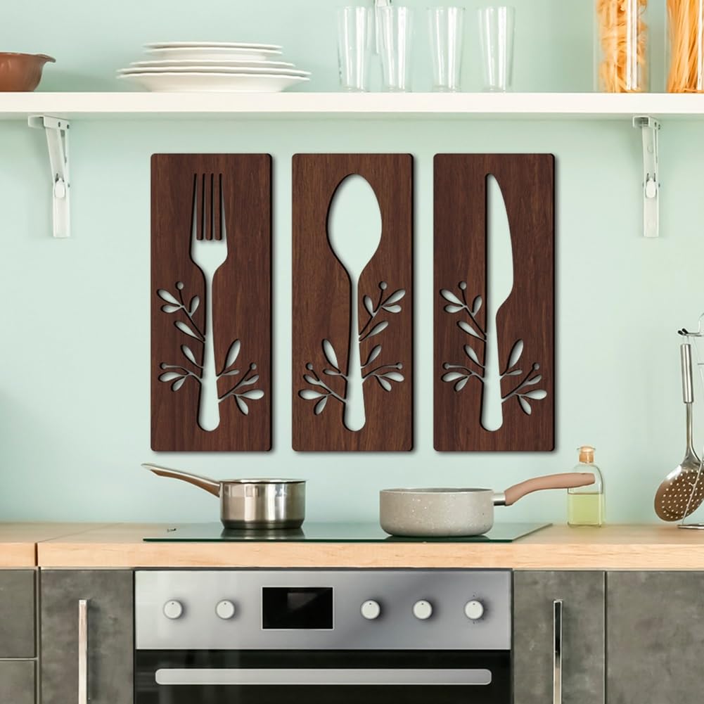 Van Roon Living Groot bestek voor aan de muur - Wanddecoratie keuken - Zilver