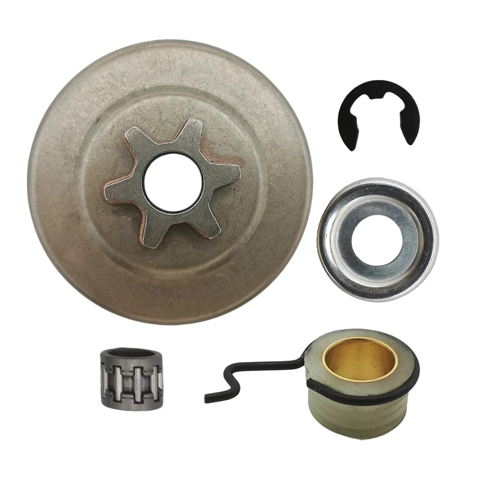 Zestaw bębna sprzęgła zębatego 3/8" 6T do piły łańcuchowej Stihl MS171 MS181 MS211 z łożyskiem igiełkowym i przekładnią ślimakową
