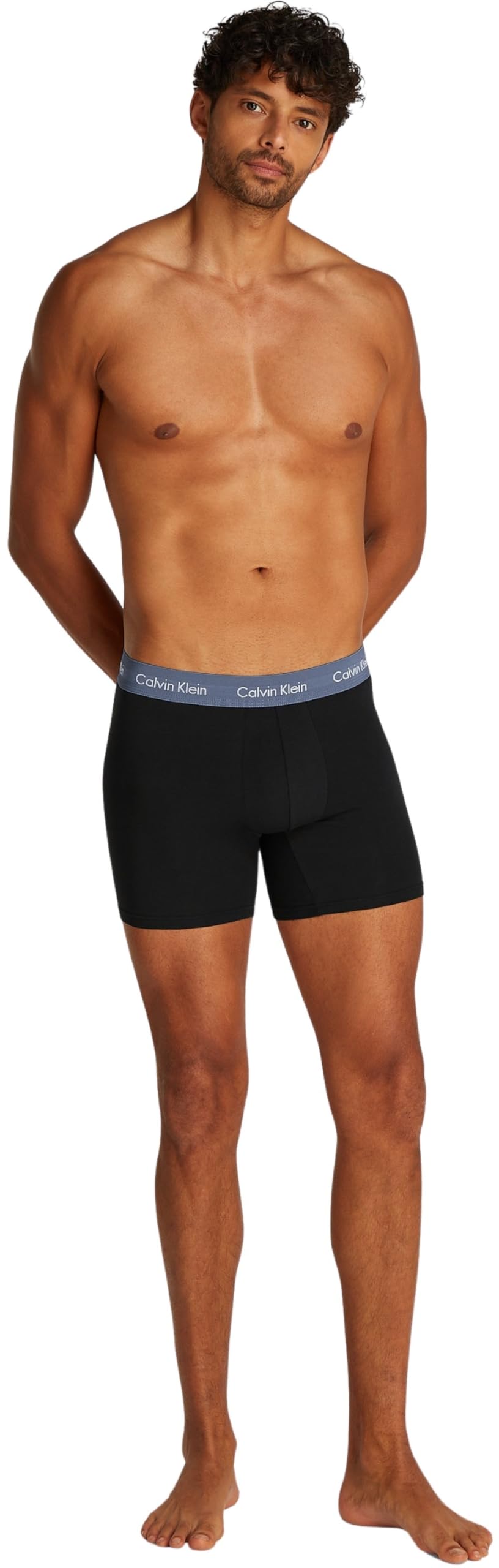 Calvin Klein Pack-3 Boxers Tessuto Traspirante e Parte Anteriore Anatomica NB1770A Uomo