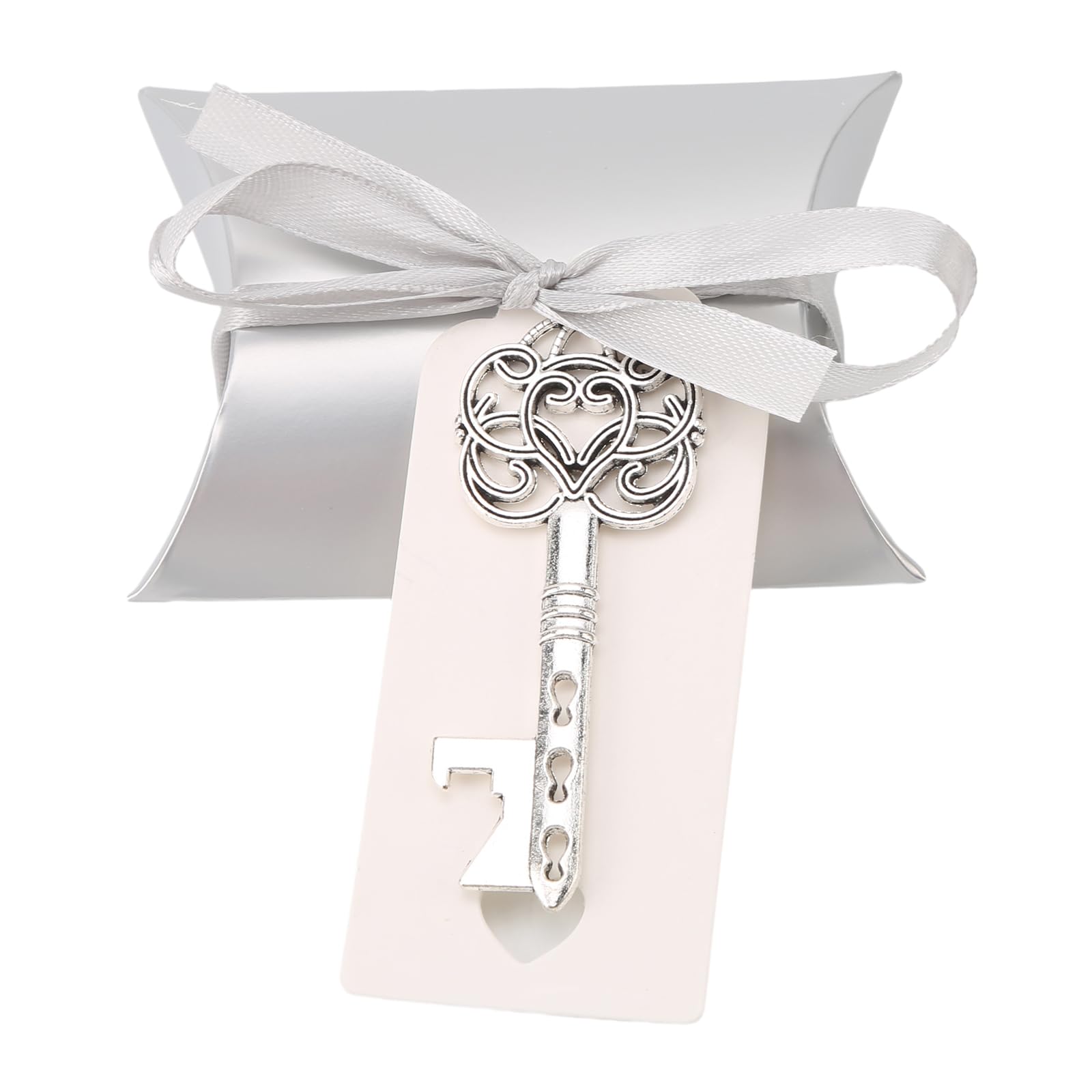 Ruspela Key Bottle Opener with Tags - 50pcs Candy Boxes Opener Gifts for Party Guests Bulk