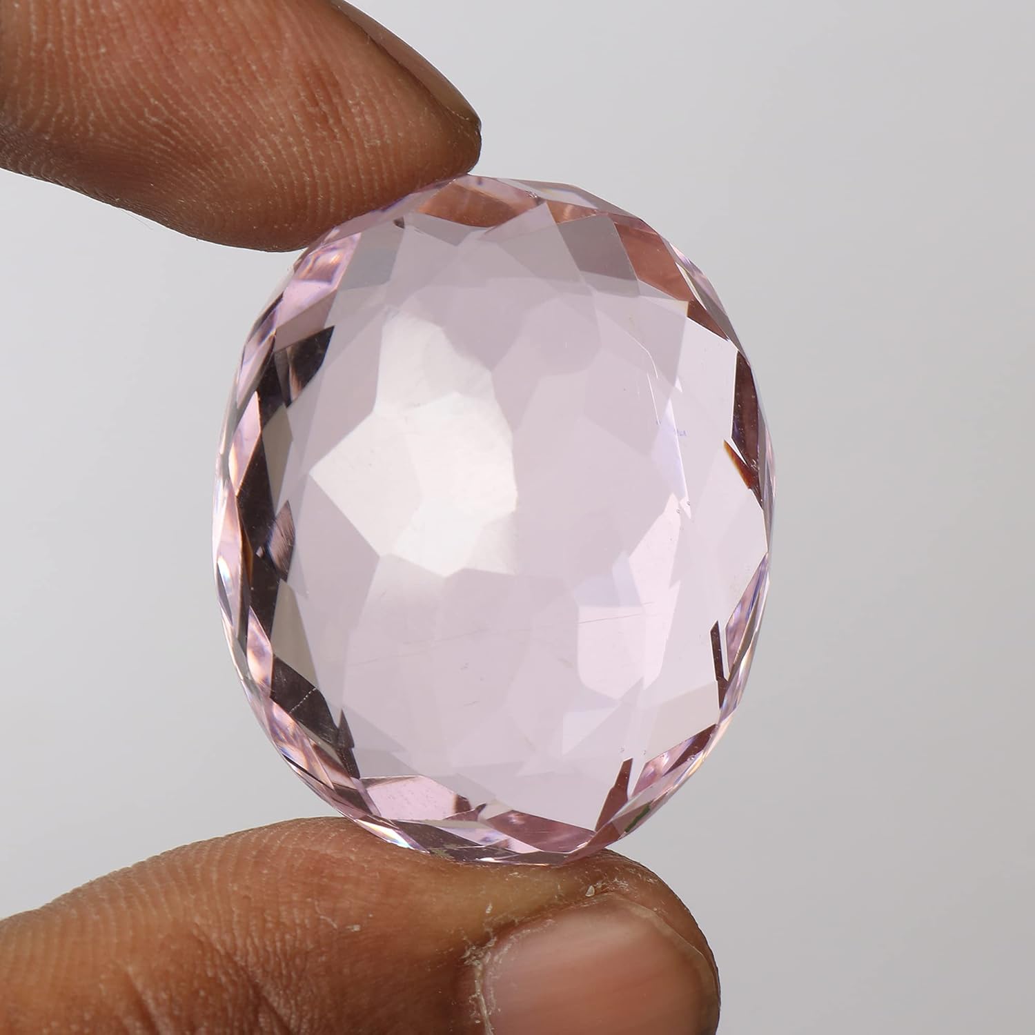GEMHUB Pink Topaz 109.00 Ct Brazilian Topaz Oval Shape Translucent Loose Gemstone