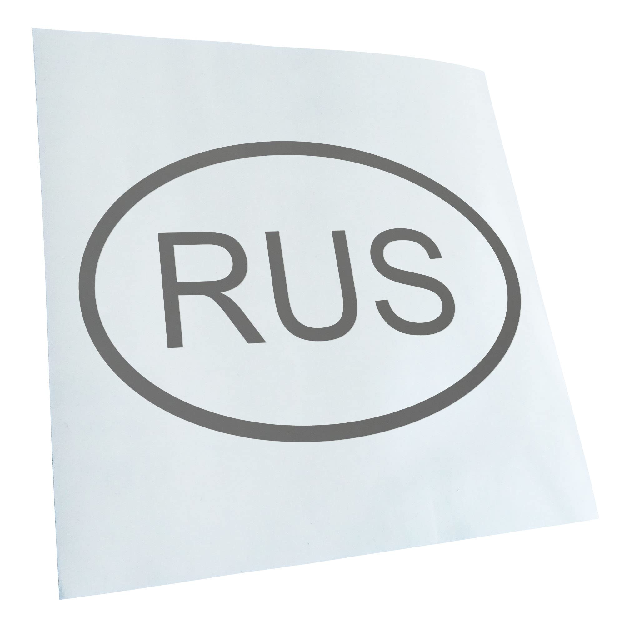 Kiwistar - Car Sticker - Grey - 24 x 16 cm Russia RUS - Rear Window Car Sticker Weatherproof for Car Truck Moped Truck - Sticker Exterior Self-Adhesive Tuning Accessories for Window Vehicle Window